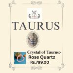 2. Vrishabha Rashi Crystal | Taurus Zodiac Sign Crystal | Rose Quartz Bracelet