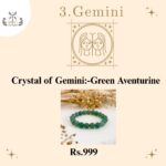 3. Mithuna Rashi Crystal | Gemini Zodiac Sign Crystal | Green Aventurine Bracelet