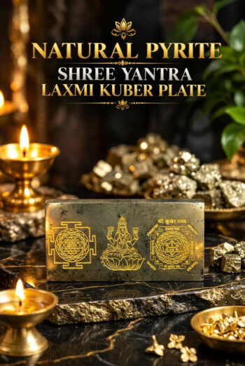 Shree Yantra Laxmi Kuber Plate – Natural Crystal Wealth Plate