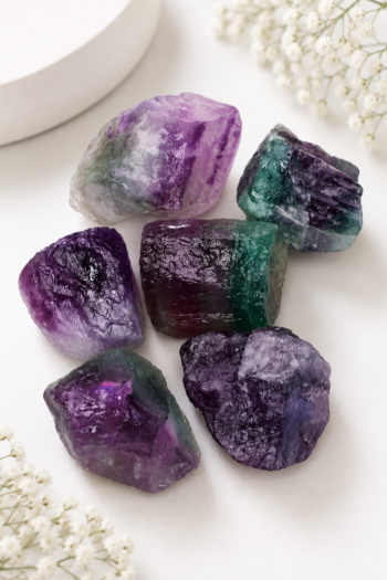 Raw Natural Rainbow Fluorite (Focus, Mental Clarity, Harmony)