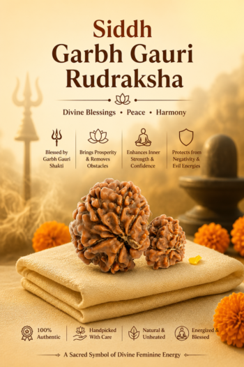 Kashi Siddh Nepal Origin Garbh Gauri Rudraksha (Motherhood, Family Harmony, Divine Blessings) - 17mm to 22mm
