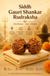 Kashi Siddh Nepal Origin Gauri Shankar Rudraksha (Relationship Harmony, Unity, Love) - 17mm to 22mm