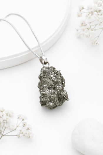 Raw Pyrite Pendant – Wealth & Confidence