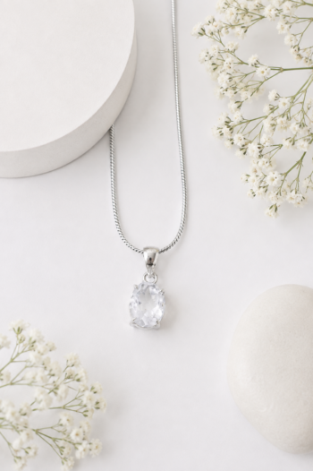 Clear Quartz (Sphatik) Pendant (Clarity, Amplification, Healing)