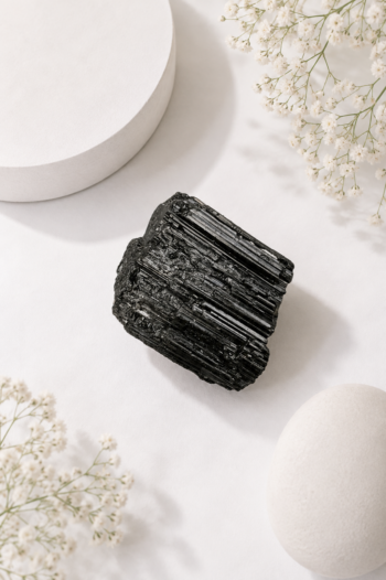 Raw Black Tourmaline Cluster – Protection & Grounding