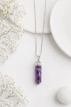 Amethyst Pencil Pendant – Calm, Sleep & Intuition